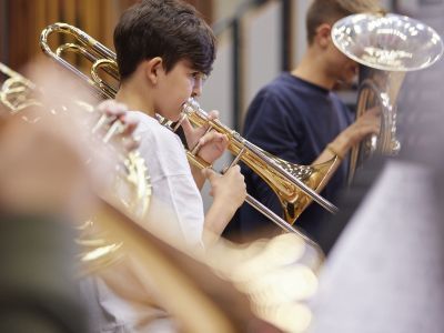 Junior Guildhall brass players
